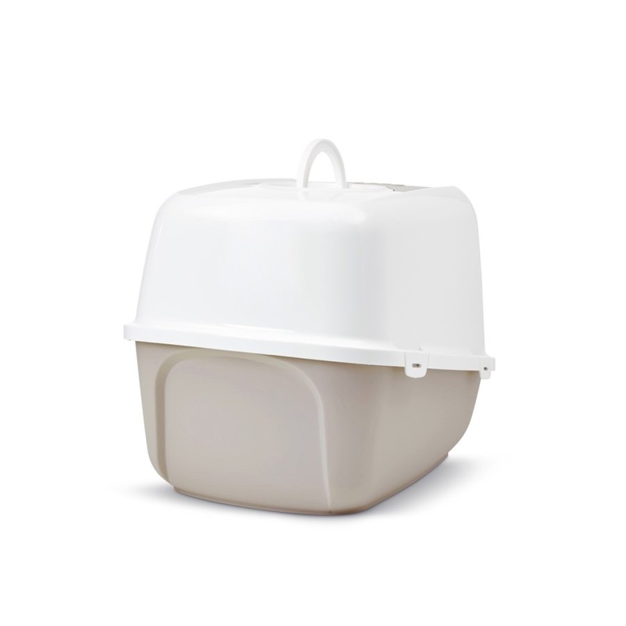 SAVIC Nestor Jumbo Hvid - Kaffebrun - lukket kattebakke - 66,5x48,5x46,5 cm - 1 stk. #2