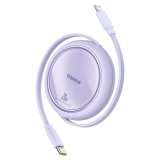 Baseus Free2Pull Udvideligt USB C til iP Ligtning hurtigopladningskabel 1 m 20 W Lilla #2