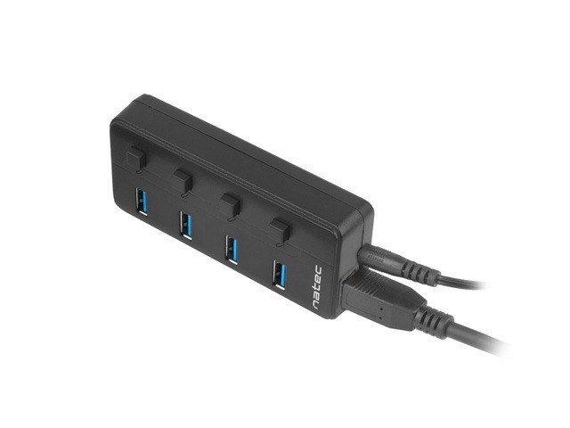 NATEC HUB USB 3.0 MANTIS 2 4-PORT MED SWITCH+STRMFORSYNING #6
