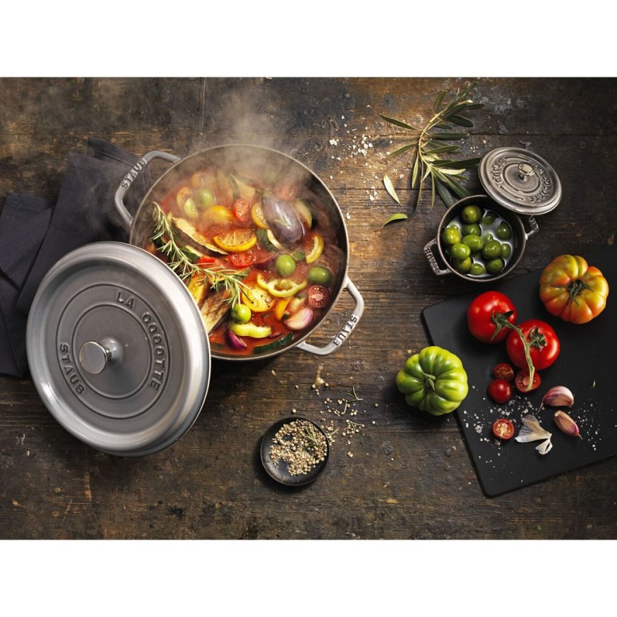 Staub La Cocotte 6,7 L Rund Stbejern Gryde bradepande #16