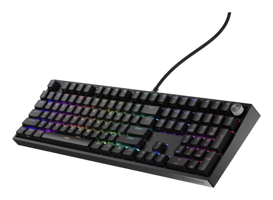 KLAWIATURA DLA GRACZY GENESIS THOR 404 US PODWIETLENIE RGB MECHANICZNA CZARNA OUTEMU PEACH SILENT #5