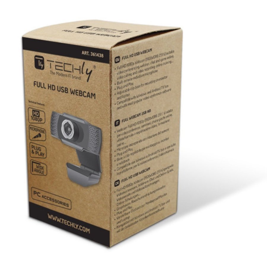 Techly I- -60T webcam 1920 x 1080 pixel USB 2.0 Sort #8