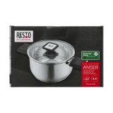 Resto Kitchenware Anser 4,4 L Rund Sort, Rustfrit stl #52