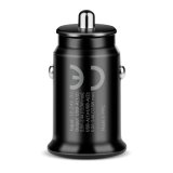 Car charger 2 X USB 12W black + cable USB-C 1m #10