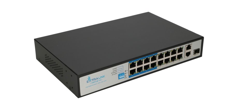 Extralink VIRTUS V3 Ikke administreret L2 Fast Ethernet (10/100) Str�m over Ethernet (PoE) 1U Sort #6