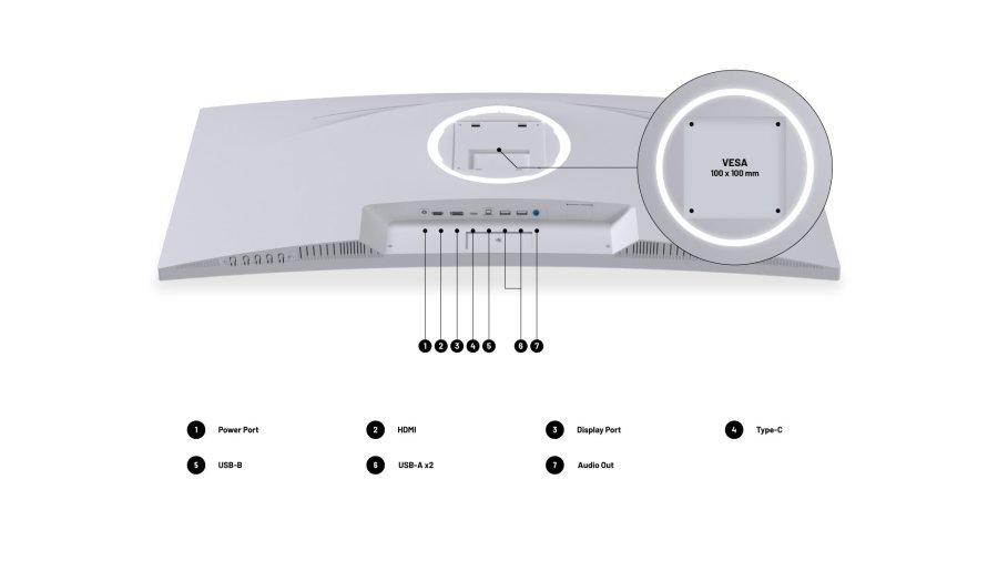 JAPANNEXT JN-IPS340UWQHD60C-C65W-HS-W computersk�rm 86,4 cm (34