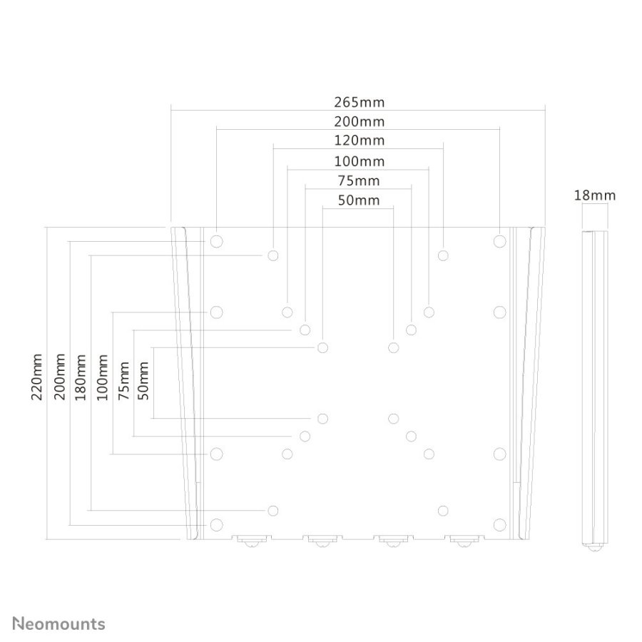 Neomounts FPMA-W110BLACK tv-beslag 101,6 cm (40