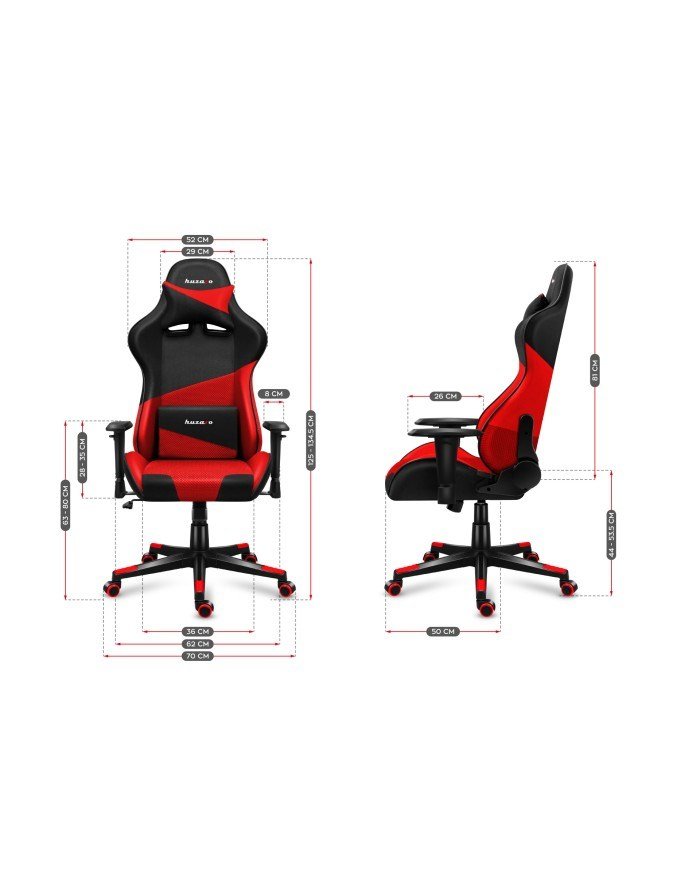 Huzaro Force 6.2 PC gamingstol Spand (vugge) sde Sort, Rd #12