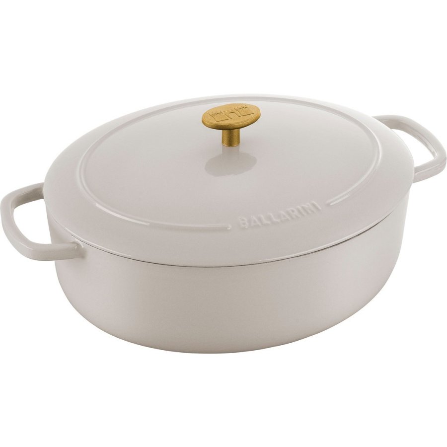 BALLARINI BELLAMONTE Cast iron pot oval 4.5 ltr, ivory #4