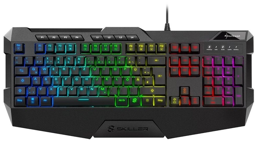 Sharkoon SKILLER SGK4 tastatur Spil USB QWERTZ Tysk Sort #1