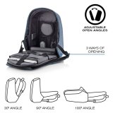 XD DESIGN ANTI-TYVERI RYGSK BOBBY HERO REGULAR BLUE P/N: P705.299 #10