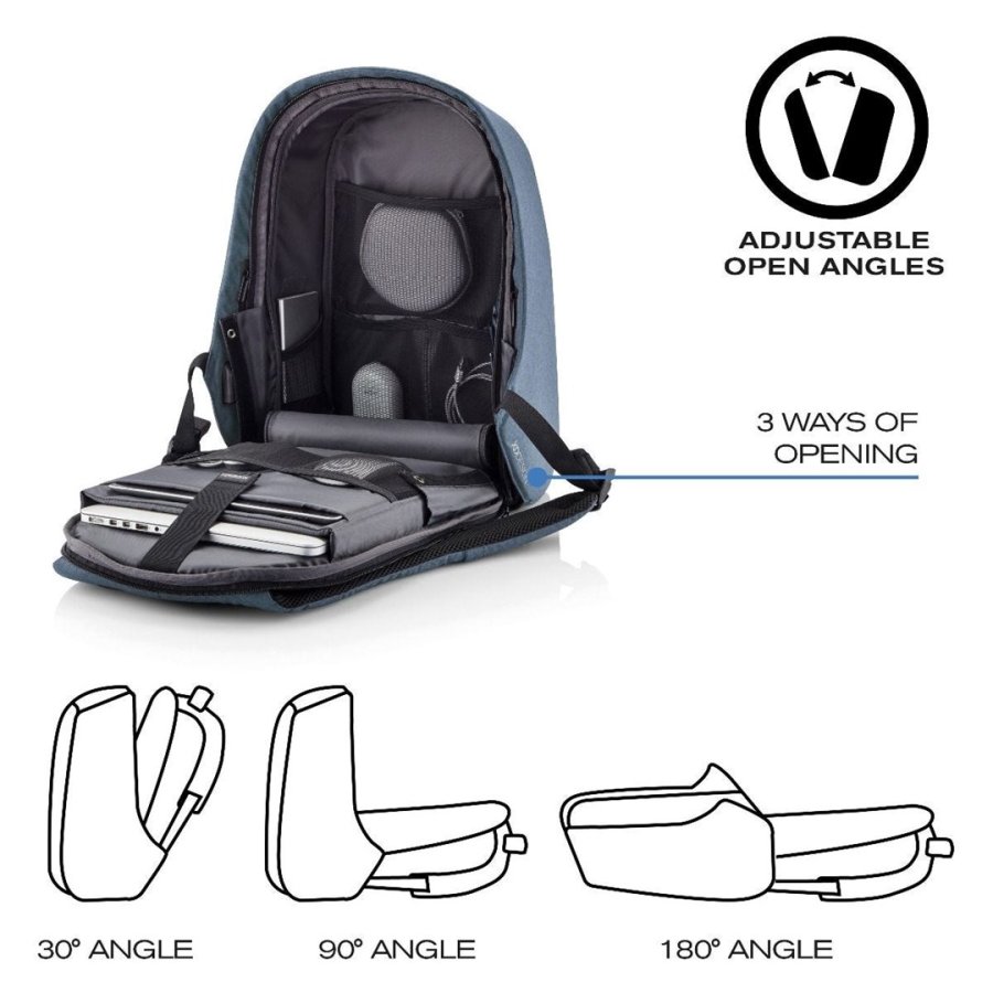 XD DESIGN ANTI-TYVERI RYGSK BOBBY HERO REGULAR BLUE P/N: P705.299 #10