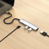 Satechi 4-in-1 USB-C Slim Adapter 4K - silver #8