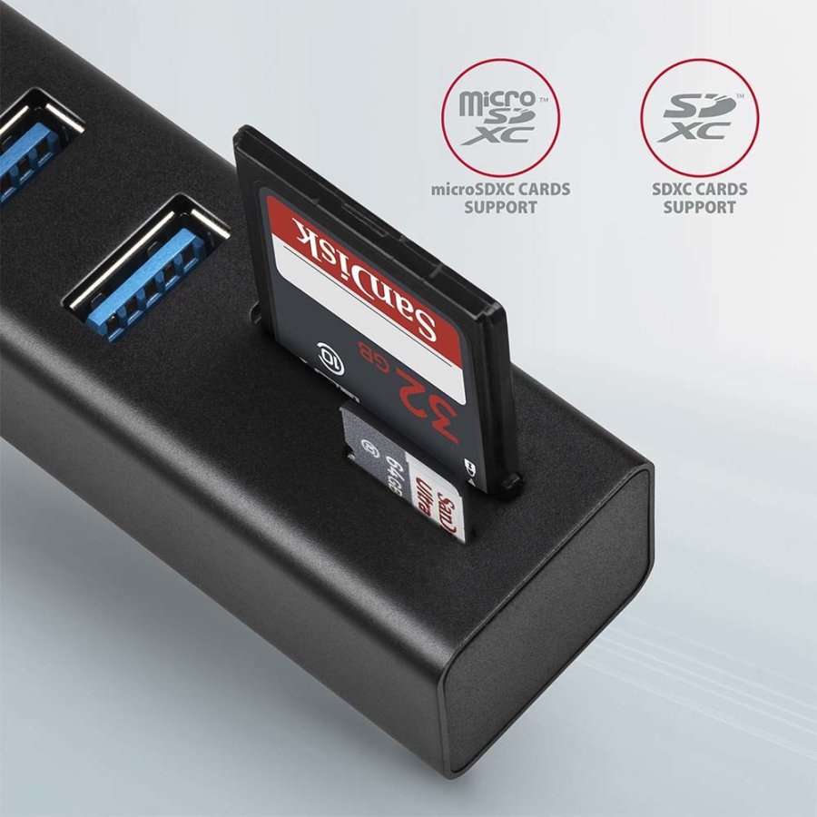 Axagon HMA-CR3A dockingstation Ledningsfrt USB 3.2 Gen 1 (3.1 Gen 1) Type-A Sort #4