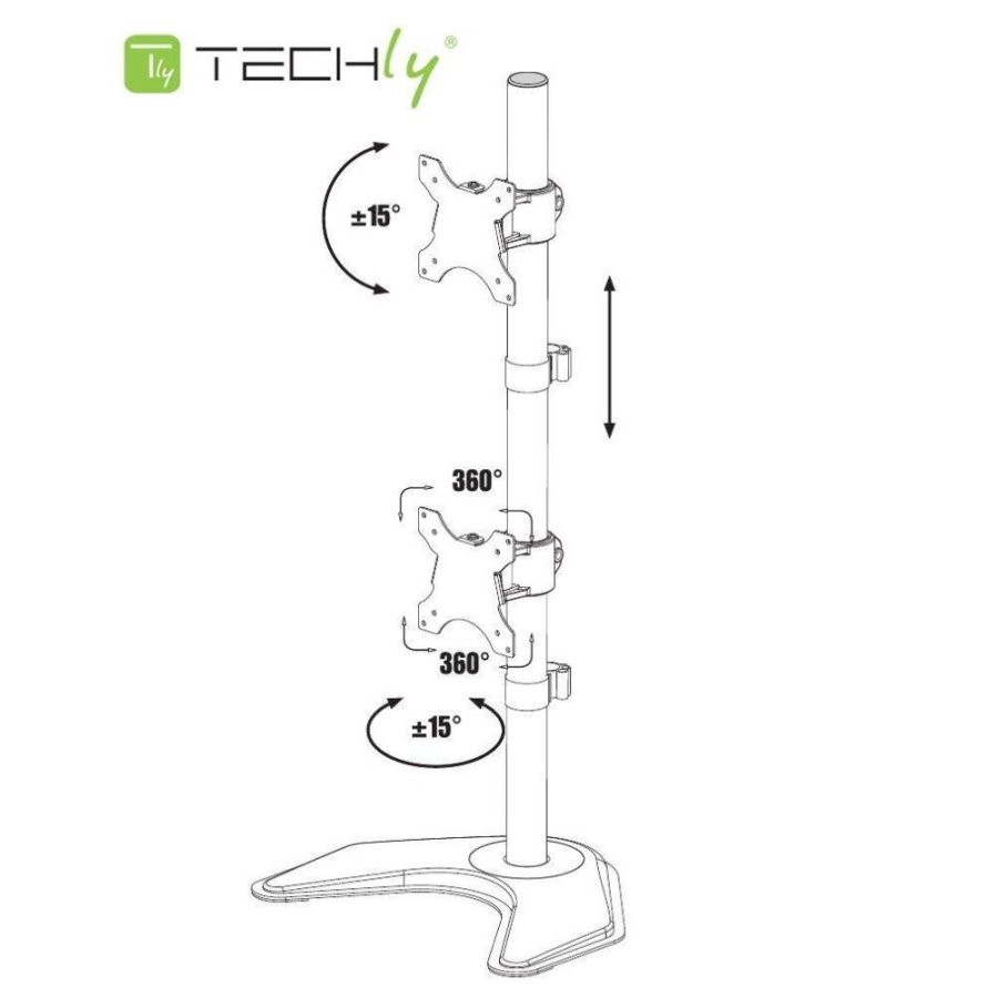 Techly ICA-LCD 2520V skrmbeslag og -stativer 68,6 cm (27