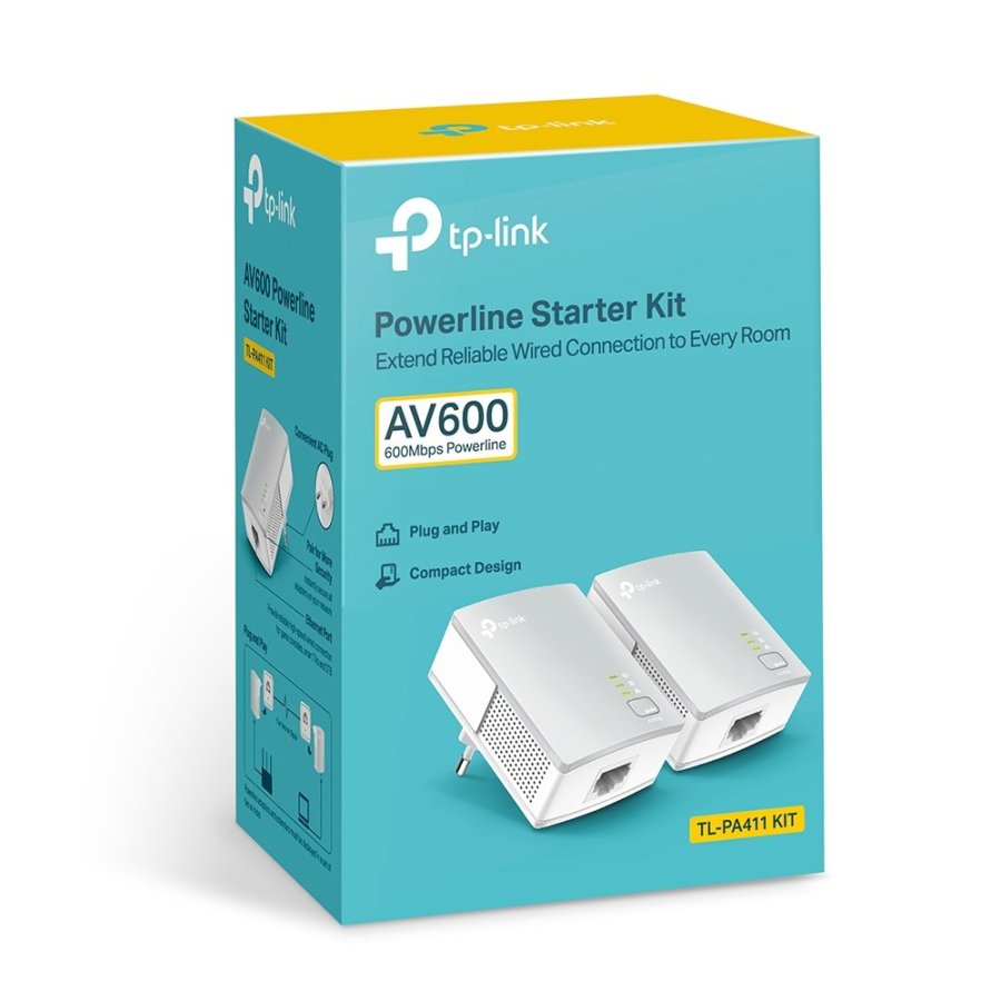 TP-Link PA411KIT 500 Mbit/s Ethernet LAN Hvid 2 stk #5