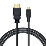 Savio CL-40/M HDMI (M) - micro HDMI (M) kabel med Ethernet, 2 m, sort #1
