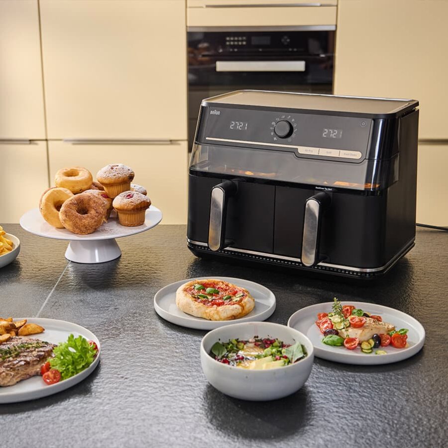 Braun TwinCook 5 Dobbelt 10 L Enkeltst�ende 2800 W Varmluftsteger Sort #9