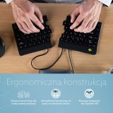 R-Go Tools Ergonomisch toetsenbord R-Go Split Break v2 met pauzesoftware, gesplitst toetsenbord, QWERTY (US), bedraad, zwart #12