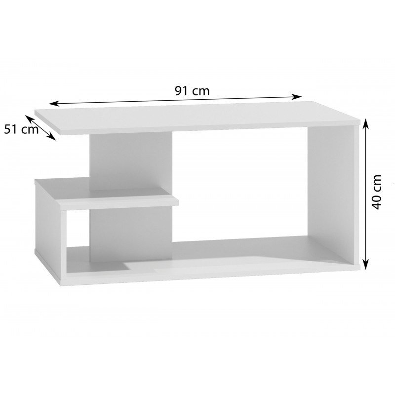Topeshop AWA DALLAS BIEL kaffe-, side- & endebord Kaffebord Friform facon 1 ben #2