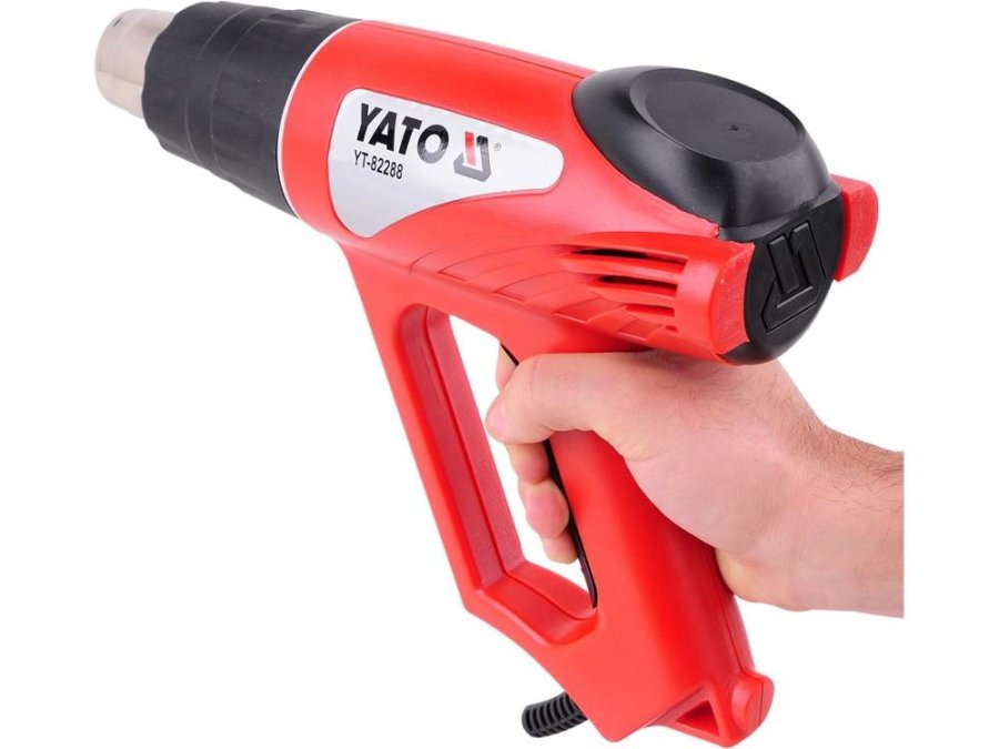 Yato YT-82288 varmepistol Varmluftspistol 500 l/min 550 C 2000 W Sort, Rd #3