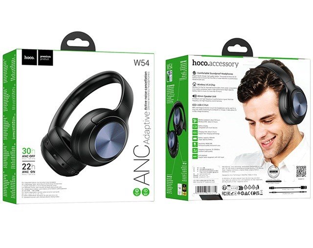 Hoco W54 Young Headset med ANC In-ear Trdls Bluetooth Sort #4