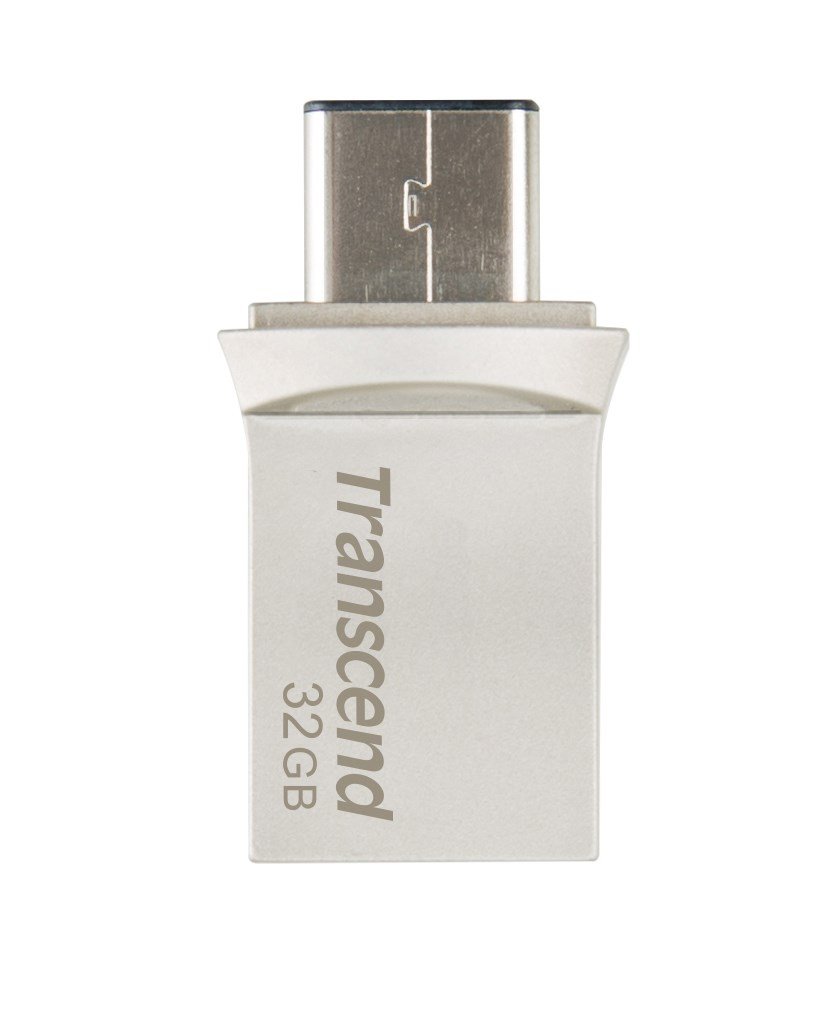 Transcend JetFlash 890 32GB USB-ngle USB Type-A / USB Type-C 3.2 Gen 1 (3.1 Gen 1) Sort, Slv #1