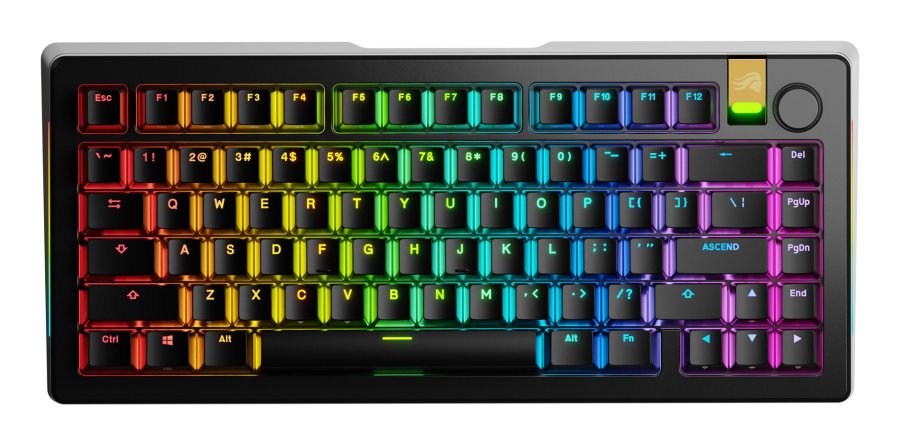 Glorious Gaming GMMK 3 PRO HE 75% Prebuilt tastatur Spil RF trdls + Bluetooth QWERTY US engelsk Sort #7
