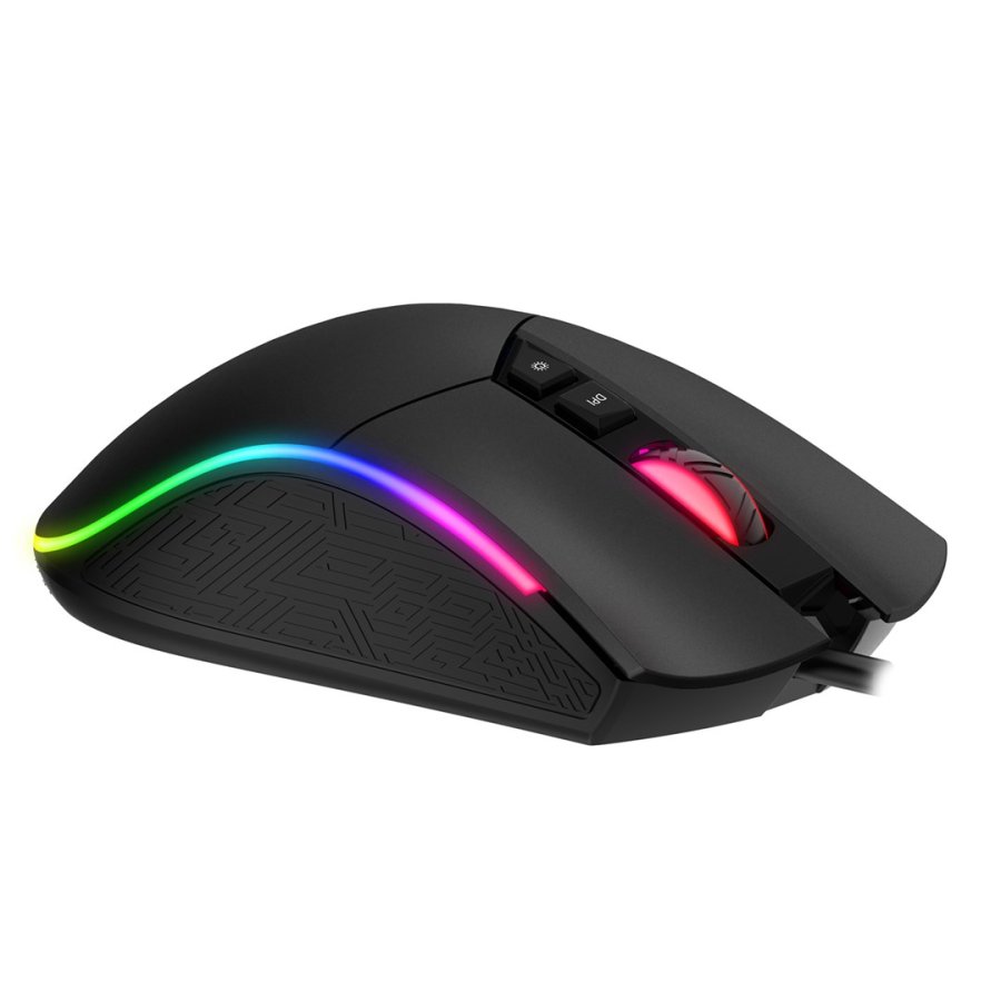 Havit MS1001S - Optisk hjrehnds-gamingmus, USB type A, sort-gr #4