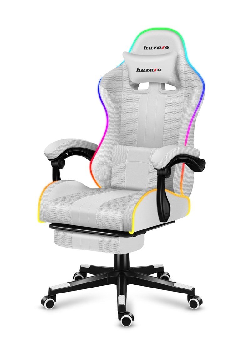HUZARO FORCE 4.7 RGB White GAMING STOL #10