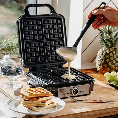 Adler AD 3083 vaffeljern 4 vafler 1800 W Sort, Slv #7