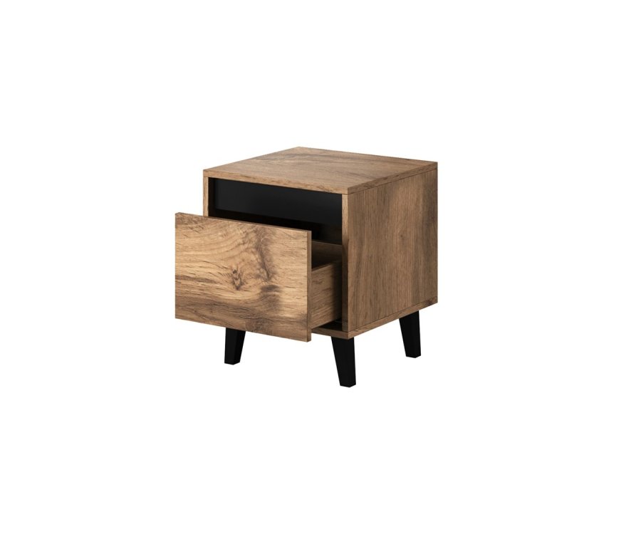 NORD sengebord 2 stk. 40x38x45 cm egetr wotan/anthracit #1