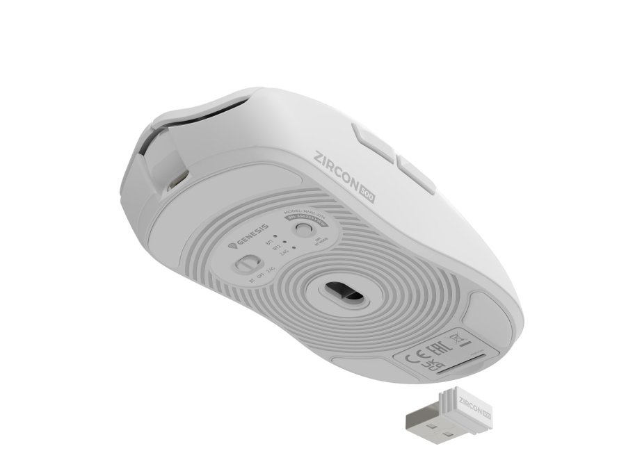 GENESIS Zircon 500 mus Spil Hjre hnd RF Wireless + Bluetooth + USB Type-C Optisk 10000 dpi #4