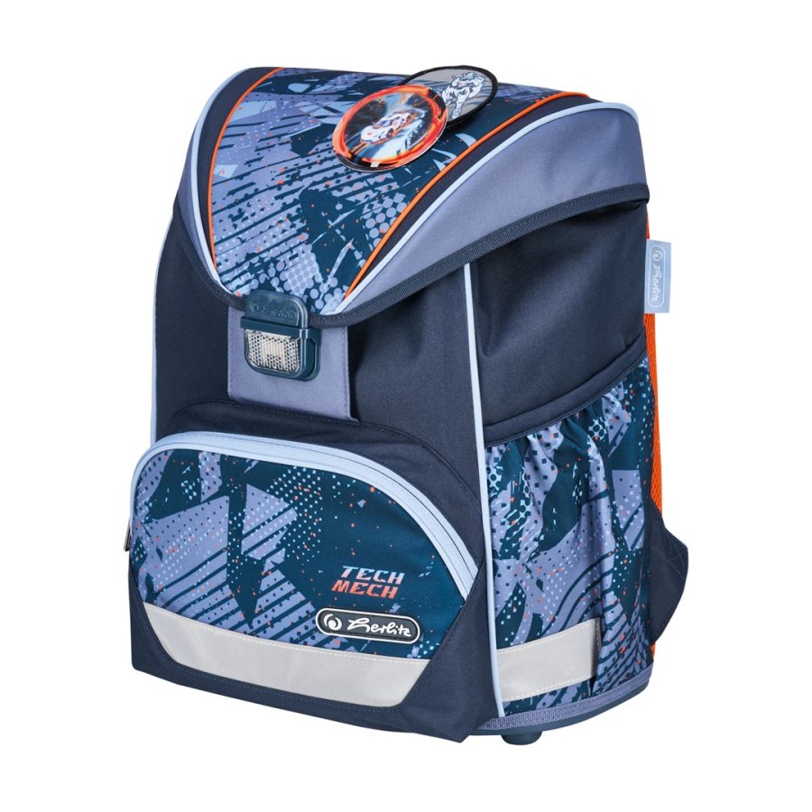 Herlitz UltraLight Plus TechMech skoletaskes�t Dreng Polyester Bl�, Orange #4