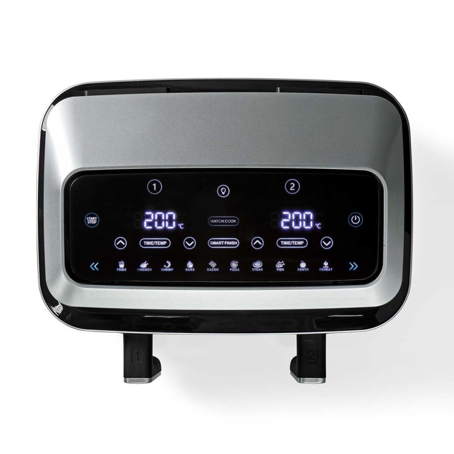 Dobbelt Varmluftfrituregryde | 2x4.2 l | Timer: 60 min | Antal forudindstillede programmer: 10 | Digital | Sort #5
