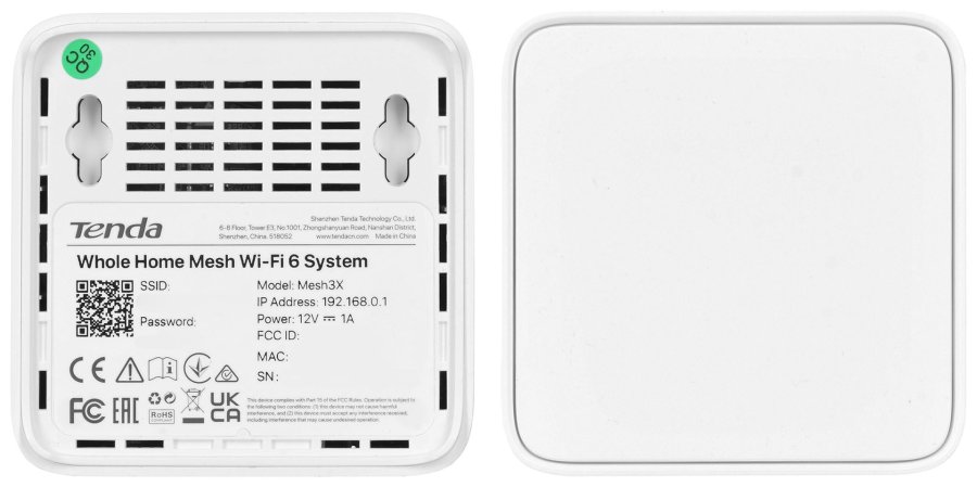 Tenda MX3 (2-PACK) mesh Wi-Fi-system Dual-band (2,4 GHz / 5 GHz) Wi-Fi 6 (802.11ax) Hvid 1 Intern #4