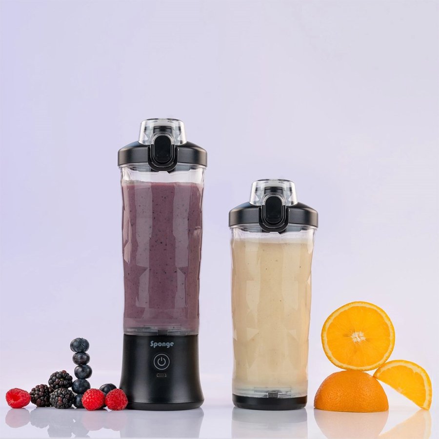 Sponge Batteridrevet kopblender 0,6l Sort #3