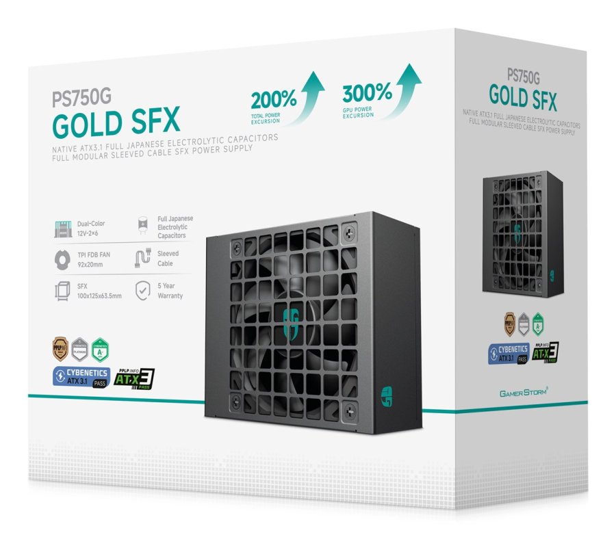 Gamer Storm PS750G enhed til str�mforsyning 750 W 20+4 pin ATX SFX Sort #8