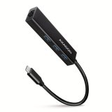 Axagon HMC-GL3A USB-C-Hub 3x USB-A Gbit-LAN schwarz USB 3.2 Gen 1 (3.1 Gen 1) Type-C 5000 Mbit/s Sort #1