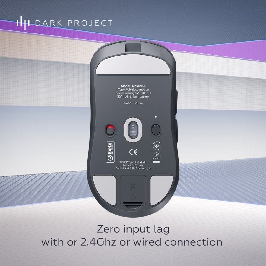 Dark Project Novus SE Wireless Gaming mus Spil Ambidextrous RF Wireless + USB Type-C Optisk 26000 dpi #13