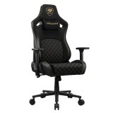 COUGAR CGR-DFF-GLB PC gamingstol Polstret vatteret s�de Sort, Guld #2