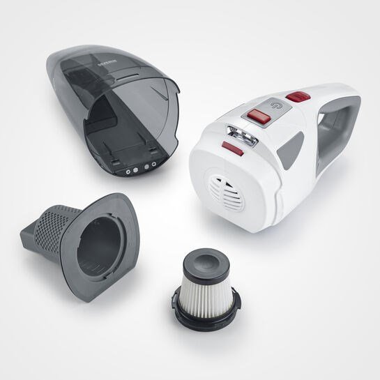 Severin HV 7146 stav stvsuger & elektrisk kost Batteri Tr&vd UltraFine 120 W Gr, Rd, Hvid 2,2 At #31
