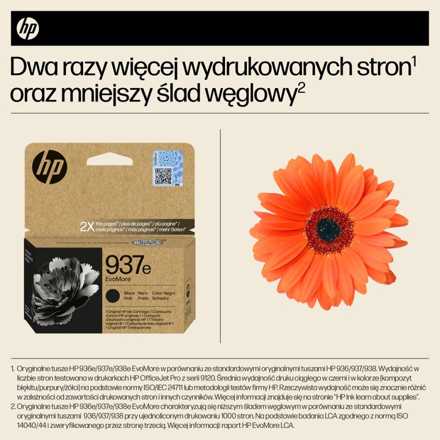 HP Original 937e EvoMore-bl�kpatron, sort #13