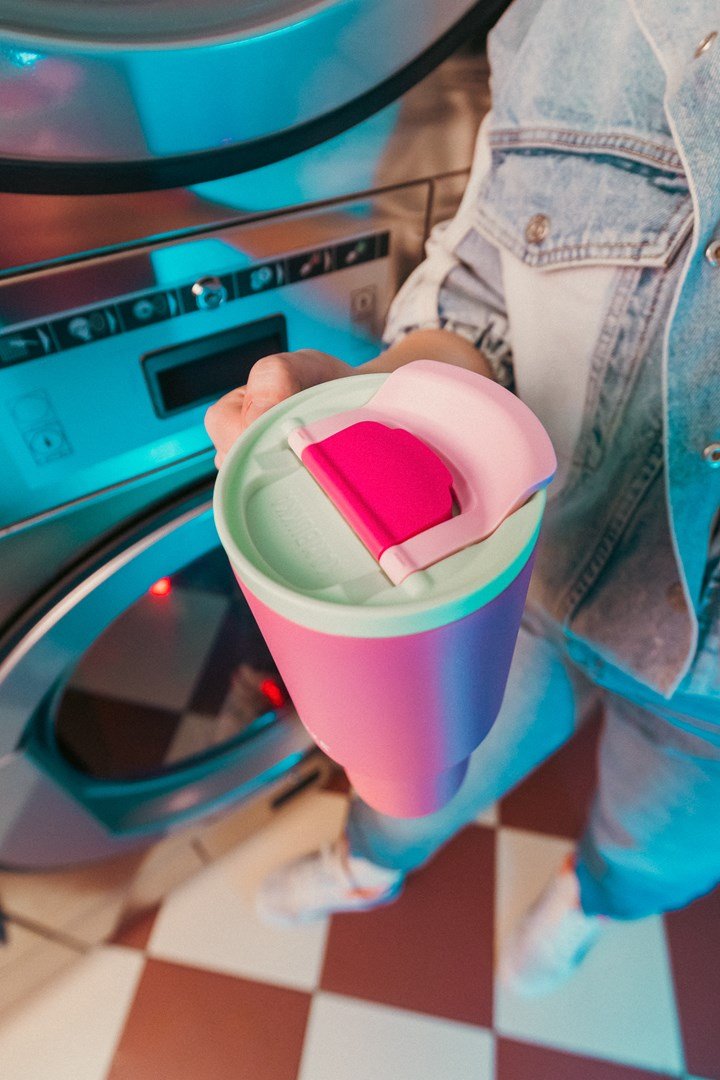 Termokrus med teleskopsugerr Kambukka Rio Tumbler 950 ml Bubblegum Mint #12