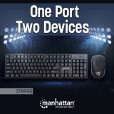 Manhattan 178990 tastatur Mus inkluderet Universel RF trdlst Sort #3