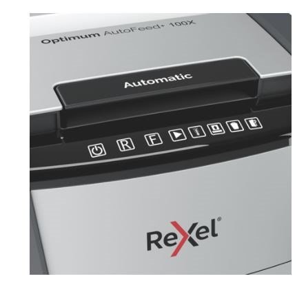 Rexel AutoFeed+ 100X automatic shredder, P-4, cuts confetti cut (4x28mm), 100 sheets, 34 litre bin #4