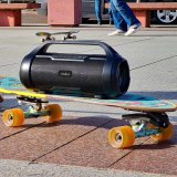 Bluetooth Party Boombox | 6 timer | 2.0 | 120 W | Medieafspilning: AUX / Micro SD / USB | IPX5 | Kan parres | Brehndtag | Fest lys | Sort #18