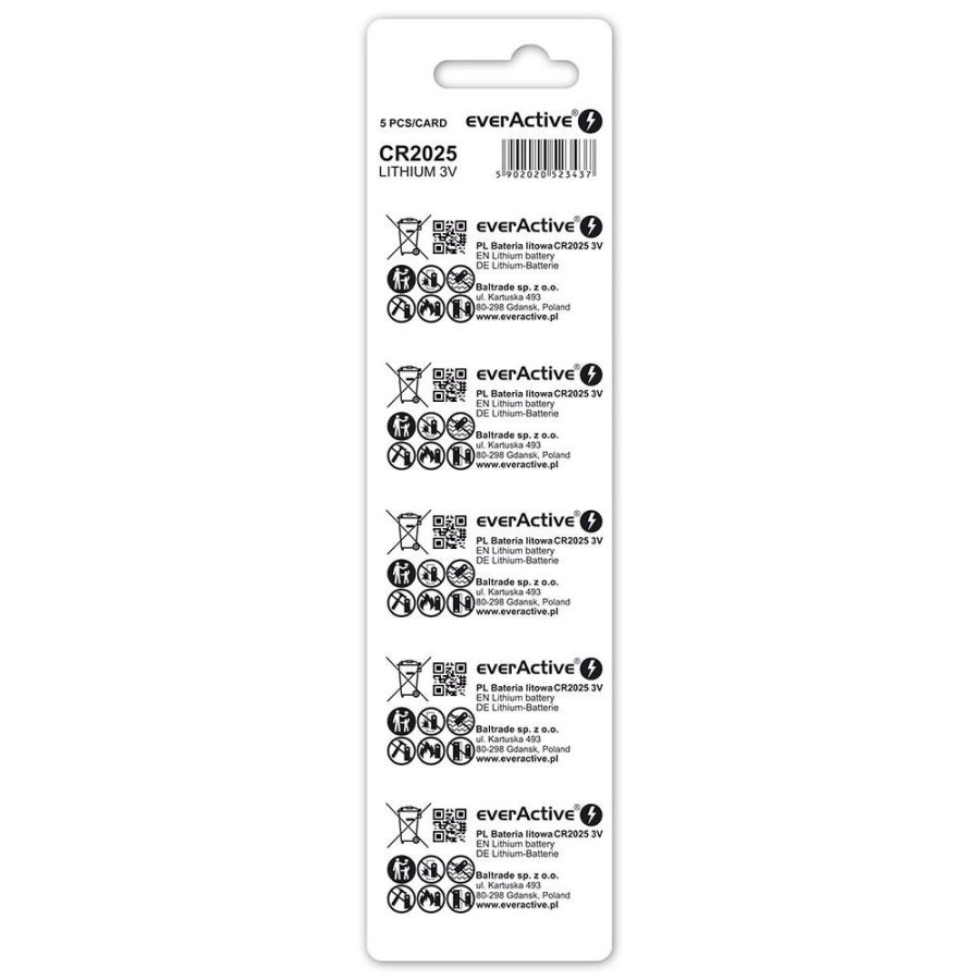 Mini litiumbatteri everActive CR2025 - blister 5 stk. #3