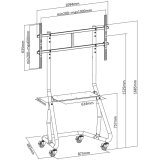 Techly ICA-TR38 skrmbeslag til skiltning 2,67 m (105