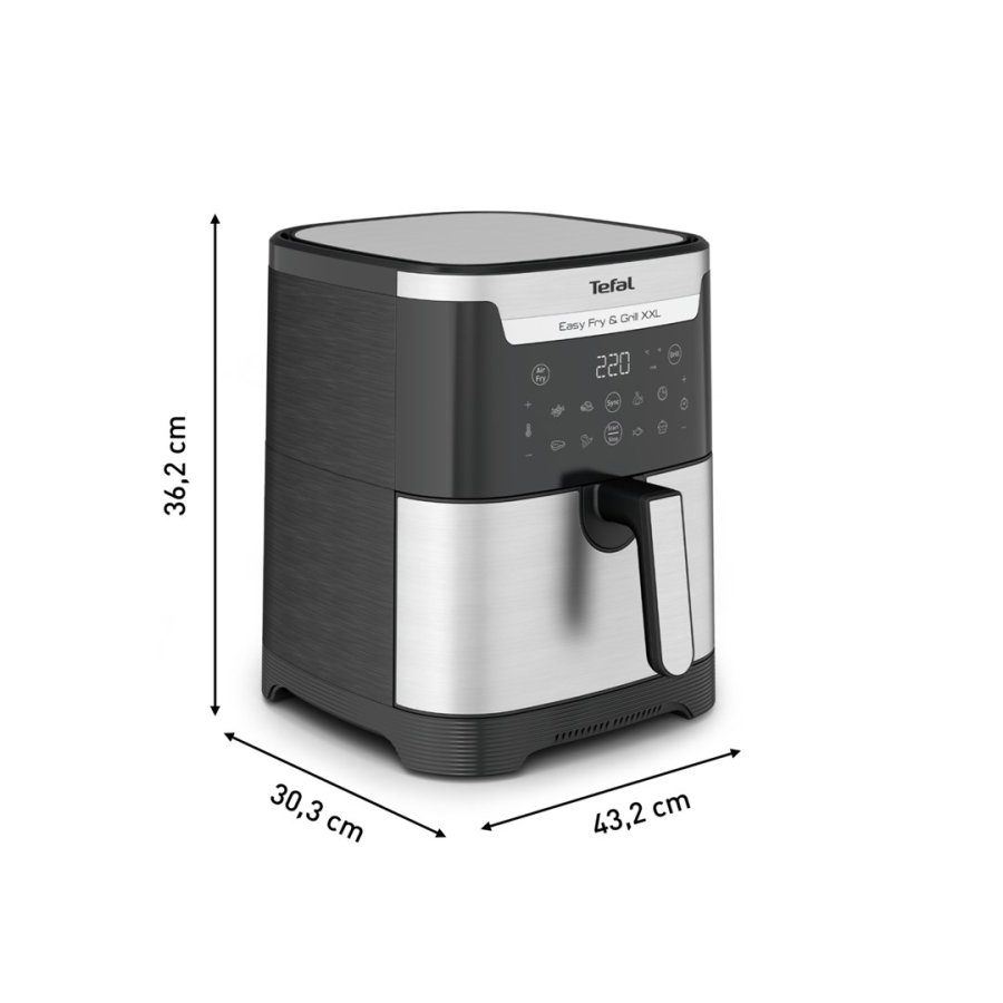 Tefal Easy Fry & Grill EY801D 6,5 L Enkeltstende 1830 W Varmluftsteger Rustfrit stl #2